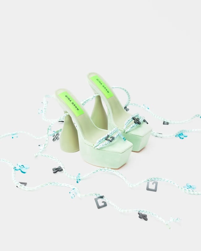 Mint high store heel shoes